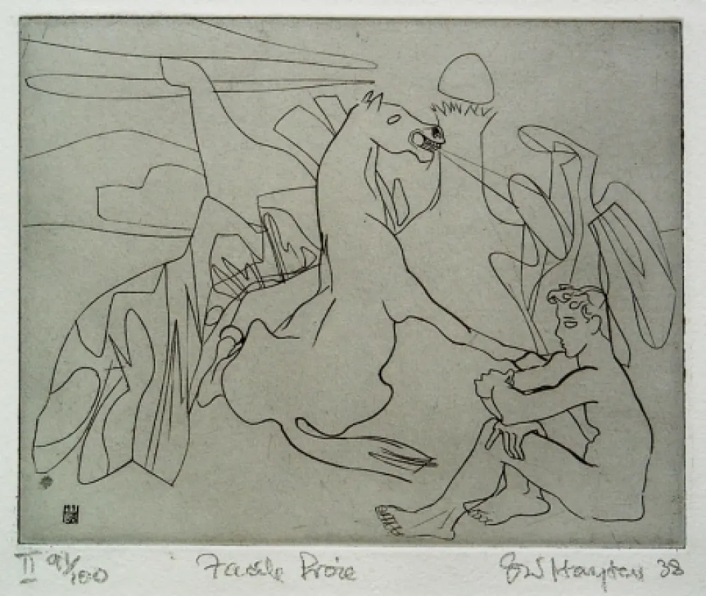 Офорт Hayter - Untitled (Facile Proie)