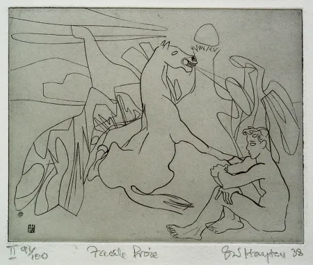 Офорт Hayter - Untitled (Facile Proie)