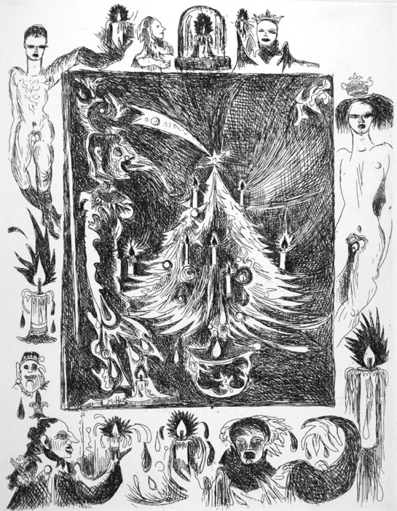 Офорт Haz - Albero di Natale