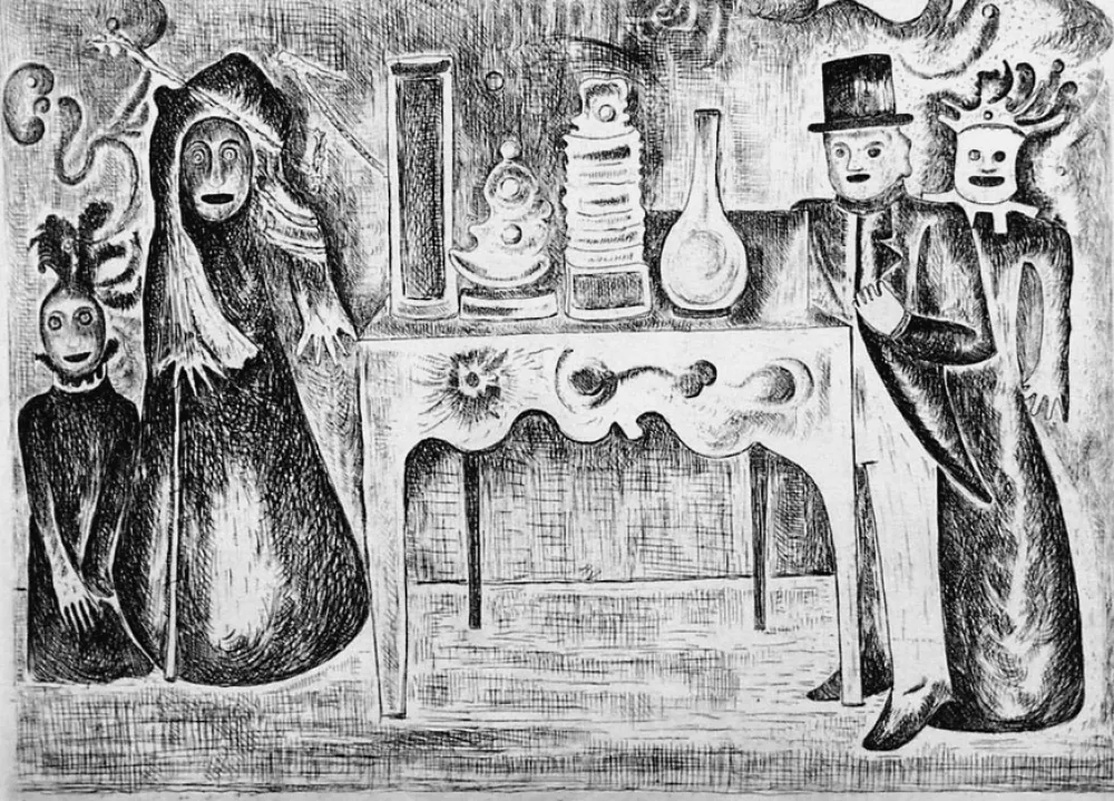 Офорт Haz - Gli antiquari