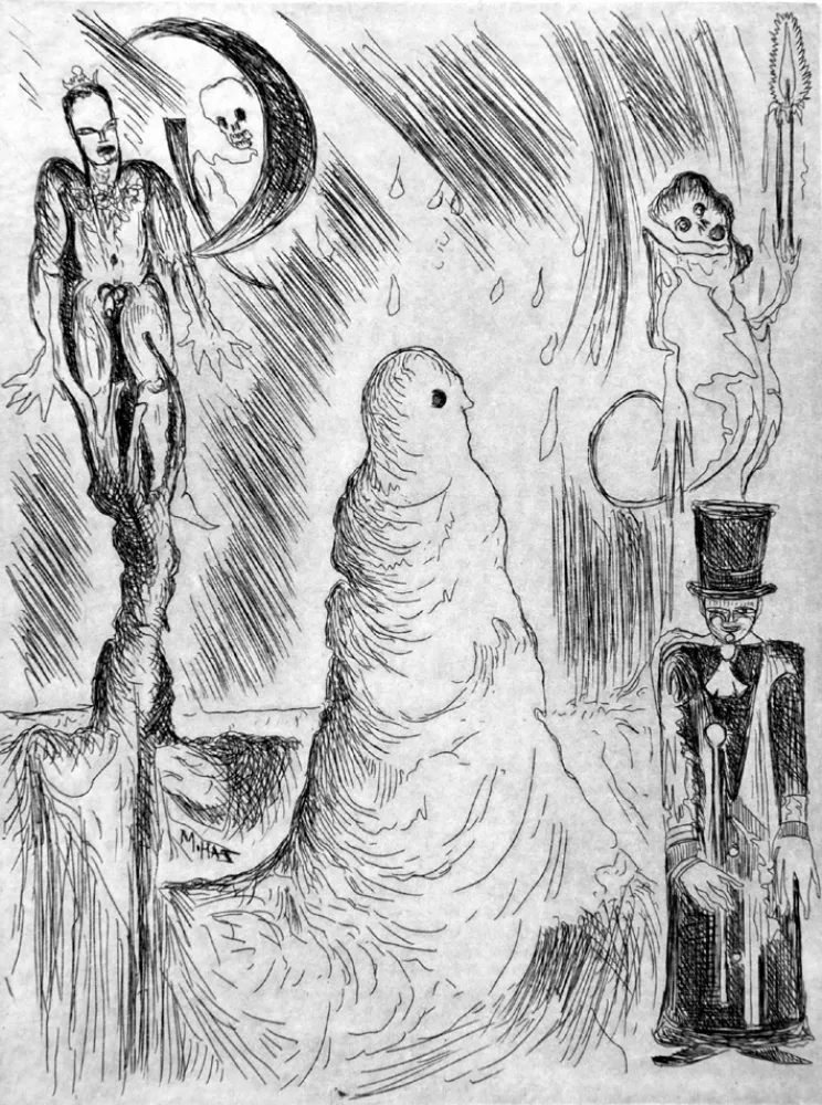 Офорт Haz - Il fantoccio di neve