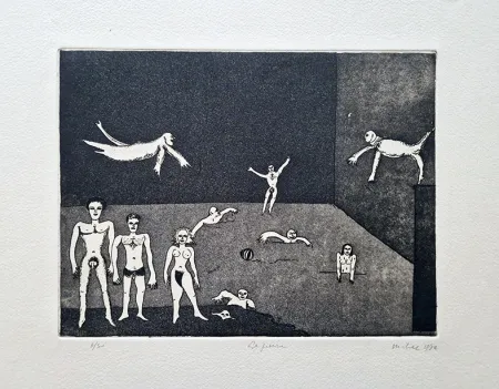 Офорт Haz - La piscina