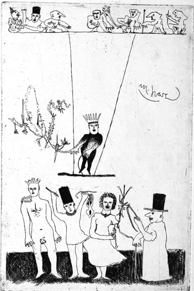 Офорт Haz - L'altalena