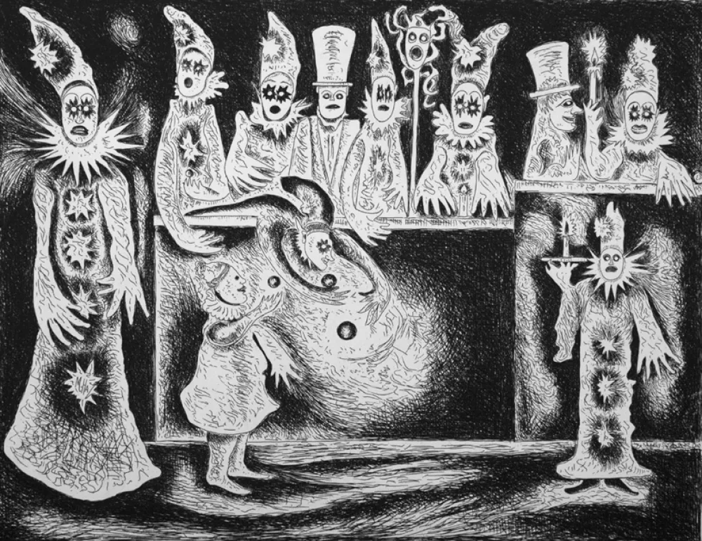 Офорт Haz - Pierrots