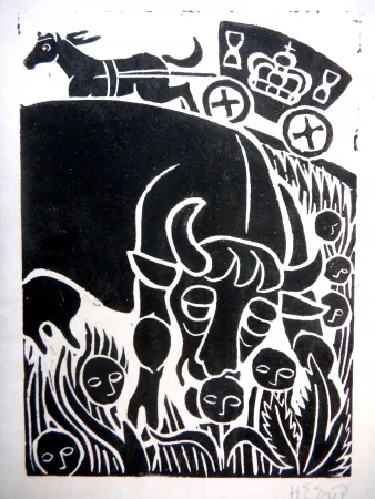 Линогравюра Heerup - Grass I