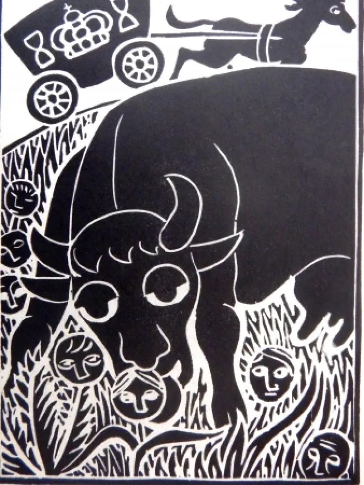 Линогравюра Heerup - Grass II