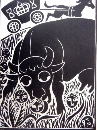 Линогравюра Heerup - Grass II