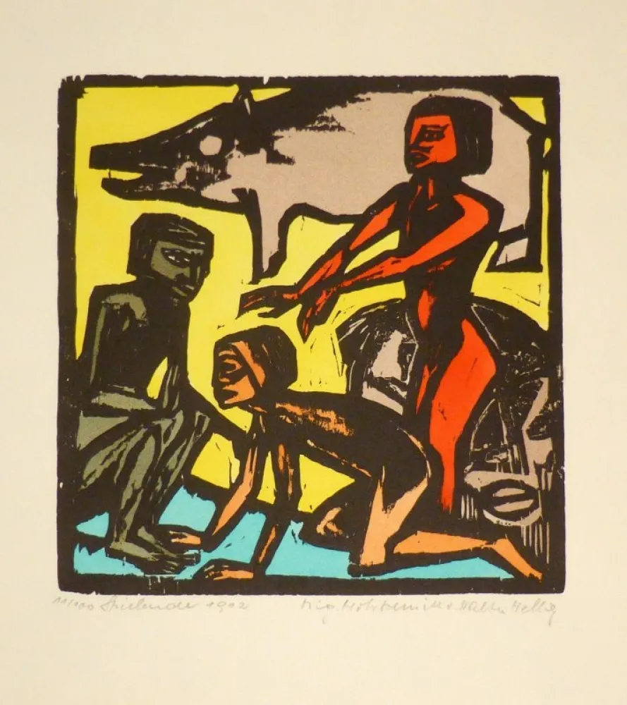 Гравюра На Дереве Helbig - Spielende