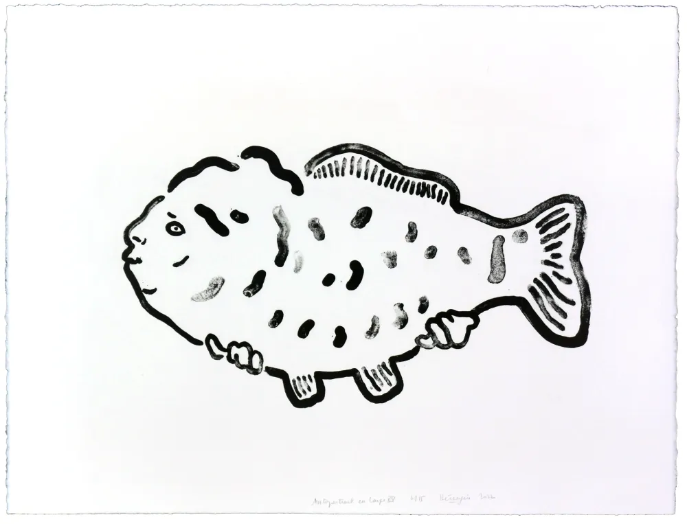 Литография Henin - Auportrait en carpe XV