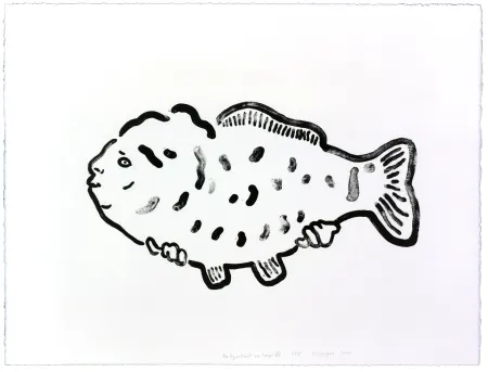 Литография Henin - Auportrait en carpe XV