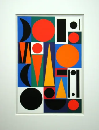 Сериграфия Herbin - Composition sur le mot Ri, 1950