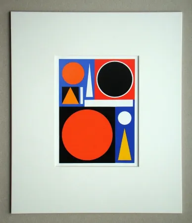 Сериграфия Herbin - Composition sur le mot Veine, 1953