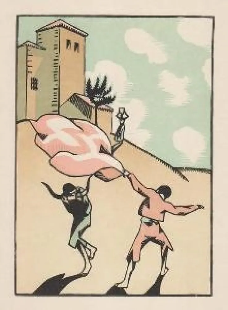 Гравюра На Дереве Hermann-Paul - Douze dessins pour amour de Goya, composés et gravés par Hermann-Paul