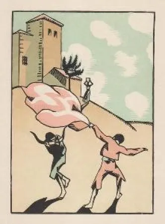 Гравюра На Дереве Hermann-Paul - Douze dessins pour amour de Goya, composés et gravés par Hermann-Paul