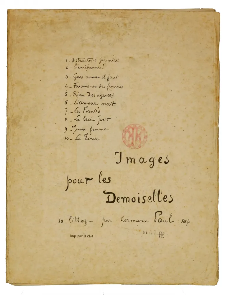 Литография Hermann-Paul - Images pour les Demoiselles (covert)