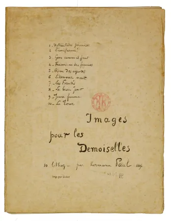 Литография Hermann-Paul - Images pour les Demoiselles (covert)