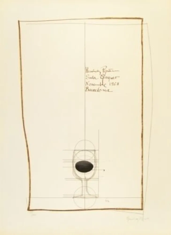 Литография Hernandez Pijuan - Cartel exposición Sala Gaspar