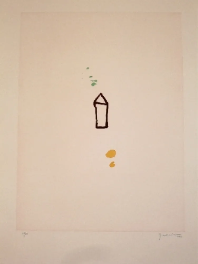 Акватинта Hernandez Pijuan - Casa amb jardí 1