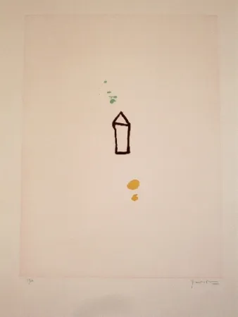 Акватинта Hernandez Pijuan - Casa amb jardí 1