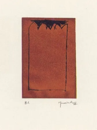 Акватинта Hernandez Pijuan - Catedral ocre