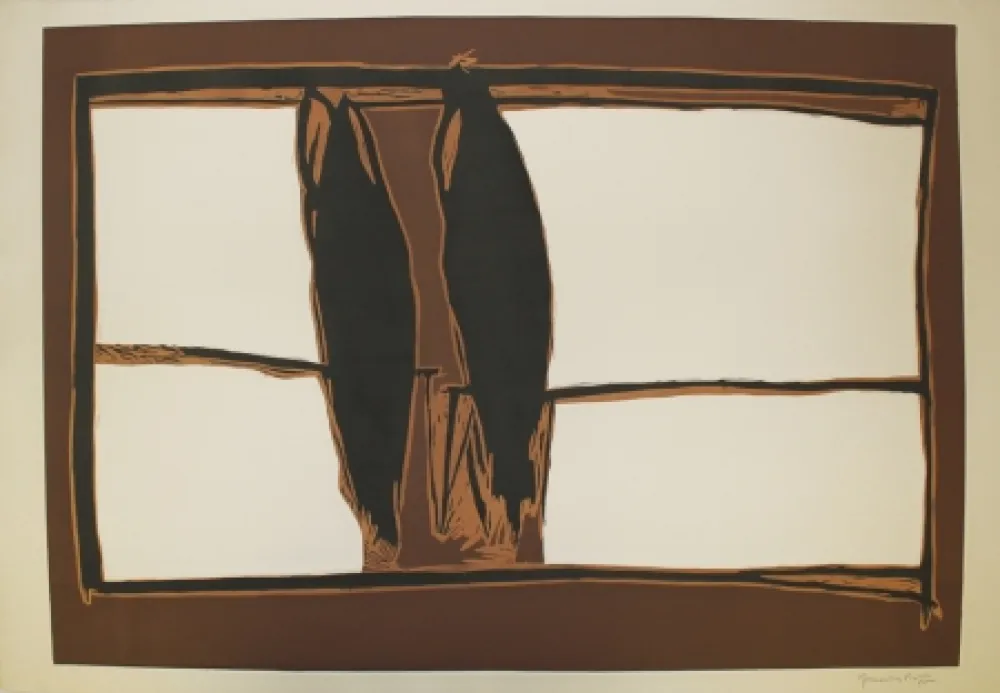 Линогравюра Hernandez Pijuan - Des de la finestra I (From the Window I)