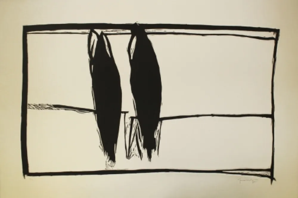 Линогравюра Hernandez Pijuan - Des de la finestra II (From the Window II)