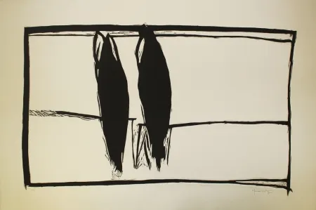 Линогравюра Hernandez Pijuan - Des de la finestra II (From the Window II)