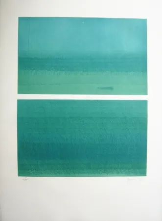 Гравюра Hernandez Pijuan - Doble paisatge