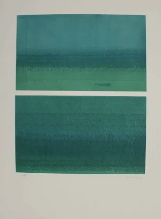 Офорт И Аквитанта Hernandez Pijuan - Doble paisatge