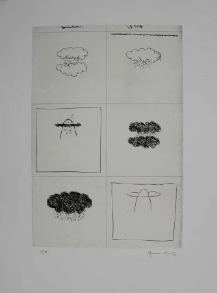 Гравюра Hernandez Pijuan - Esbós (