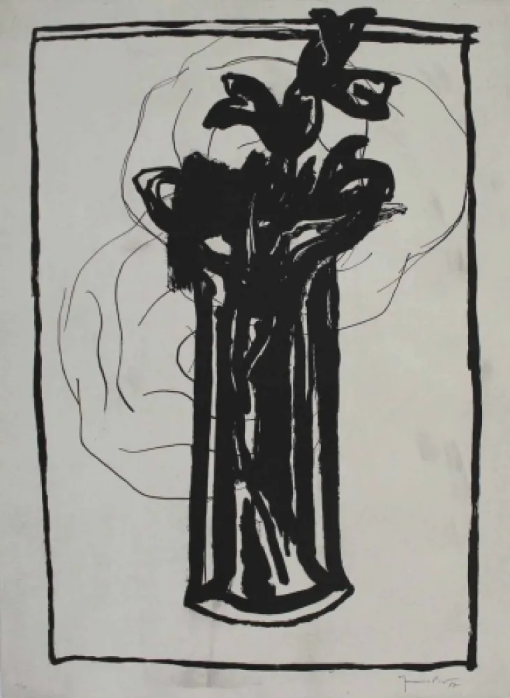 Акватинта Hernandez Pijuan - Flor 4