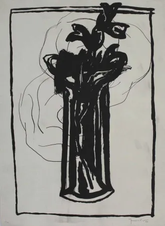 Акватинта Hernandez Pijuan - Flor 4