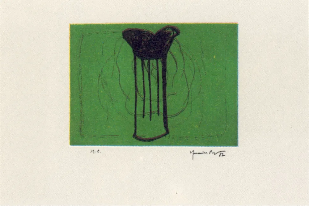 Многоэкземплярное Произведение Hernandez Pijuan - Gerro i flor sobre verd