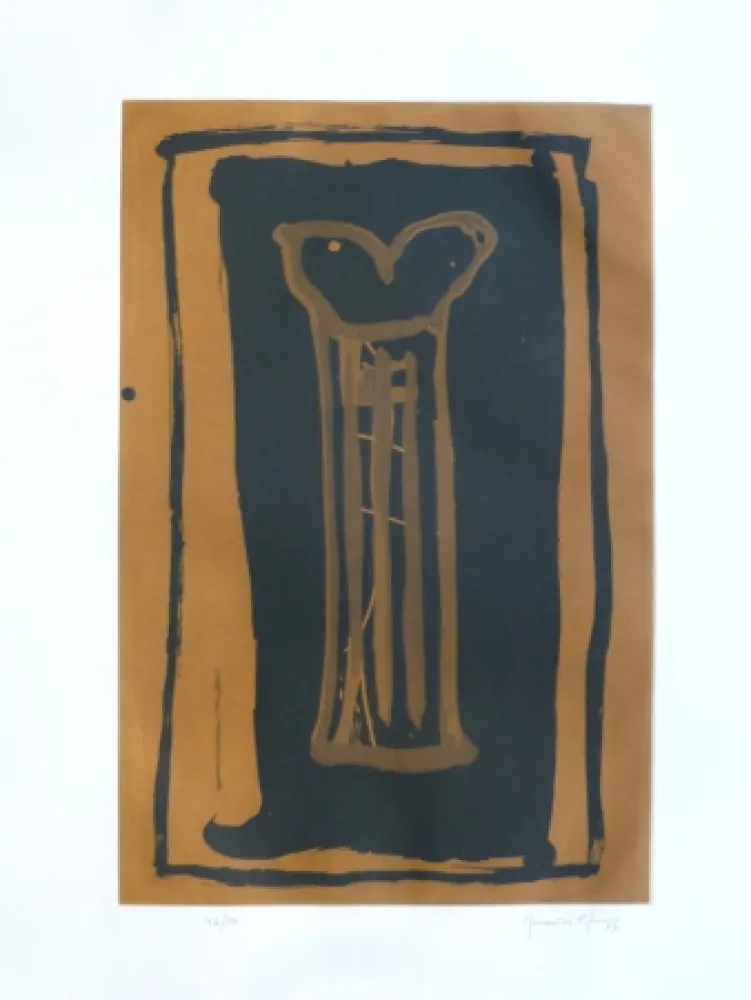 Акватинта Hernandez Pijuan - Gerro ocre