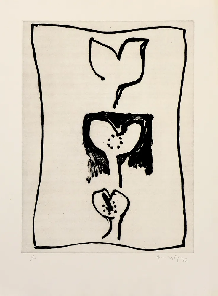 Гравюра Hernandez Pijuan - Hojas