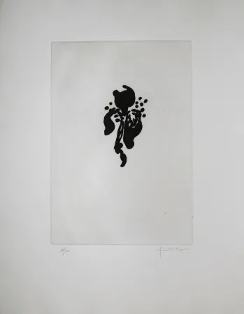 Акватинта Hernandez Pijuan - Iris negre I (Black Iris I)