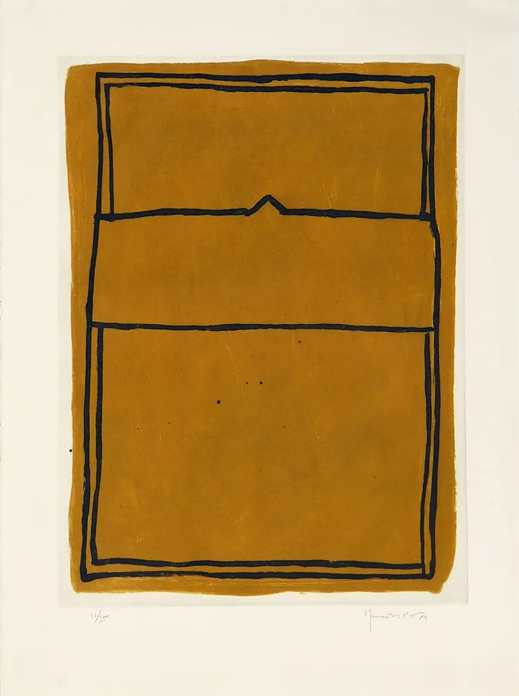 Гравюра Hernandez Pijuan - La casa desde la que se divisa el campo I