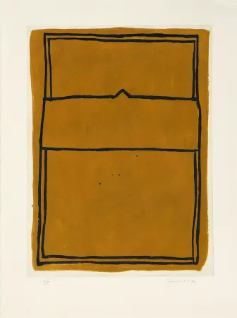 Гравюра Hernandez Pijuan - La casa desde la que se divisa el campo I