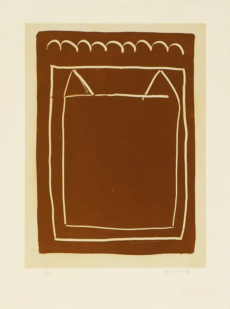 Гравюра Hernandez Pijuan - La casa desde la que se divisa el campo IV