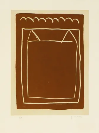 Гравюра Hernandez Pijuan - La casa desde la que se divisa el campo IV