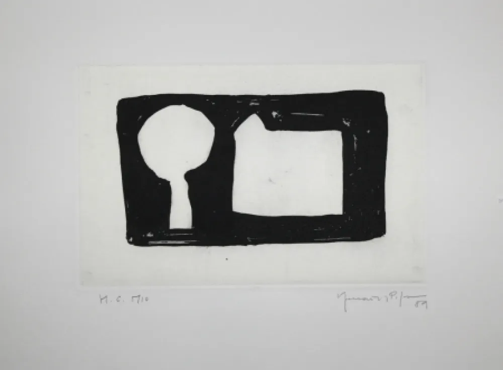 Акватинта Hernandez Pijuan - La morera i la casa