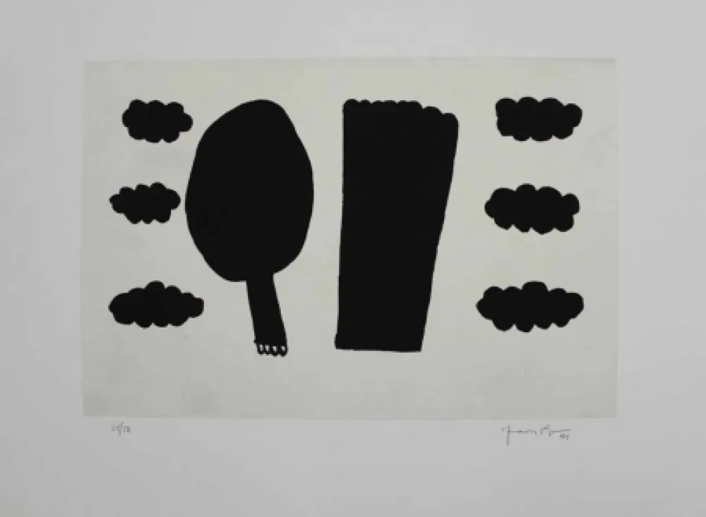 Акватинта Hernandez Pijuan - Memòria de la Segarra II