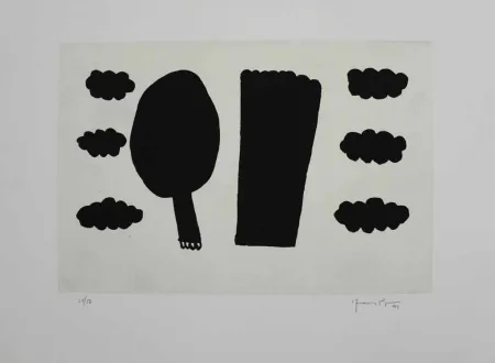 Акватинта Hernandez Pijuan - Memòria de la Segarra II