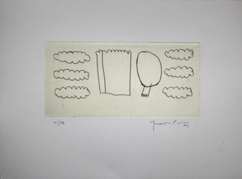 Гравюра Hernandez Pijuan - Memòria de la Segarra V