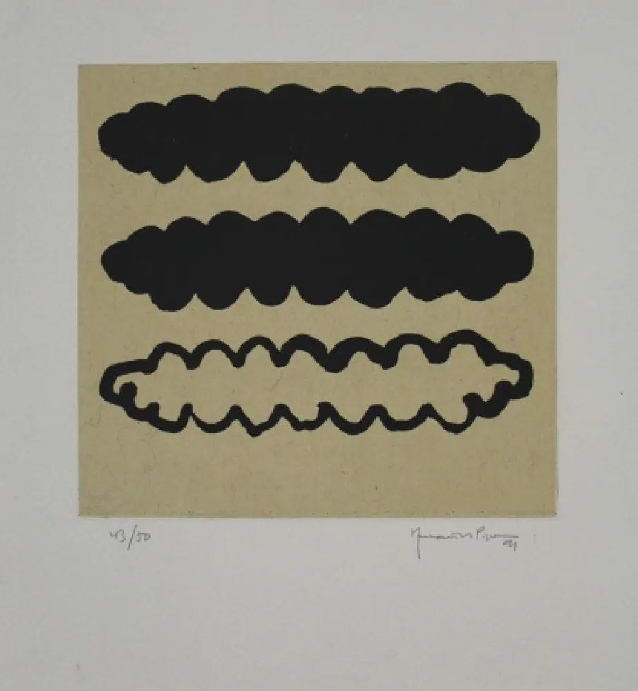 Акватинта Hernandez Pijuan - Núvols IV