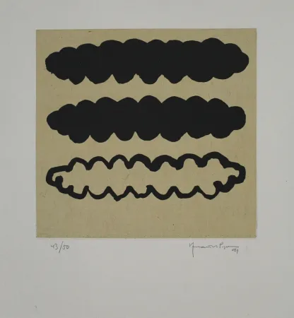 Акватинта Hernandez Pijuan - Núvols IV