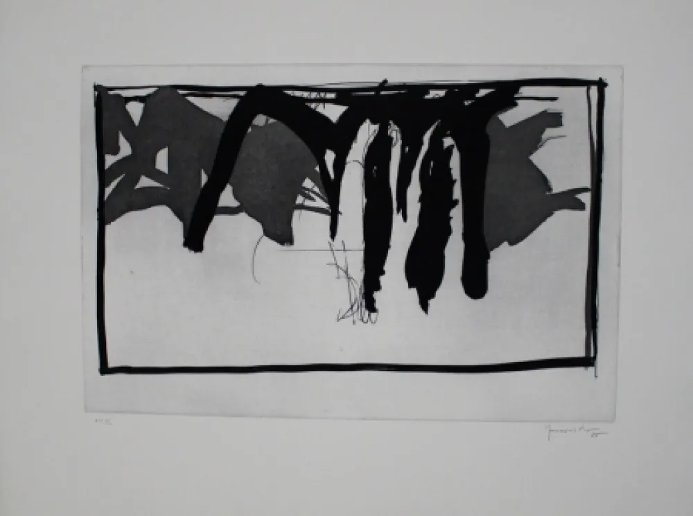 Офорт И Аквитанта Hernandez Pijuan - Paisatge amb xiprers I