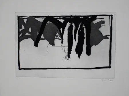 Офорт И Аквитанта Hernandez Pijuan - Paisatge amb xiprers I