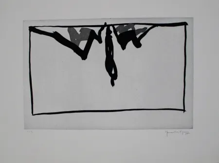 Акватинта Hernandez Pijuan - Paisatge amb xiprers IV / Landscape with Cypresses IV