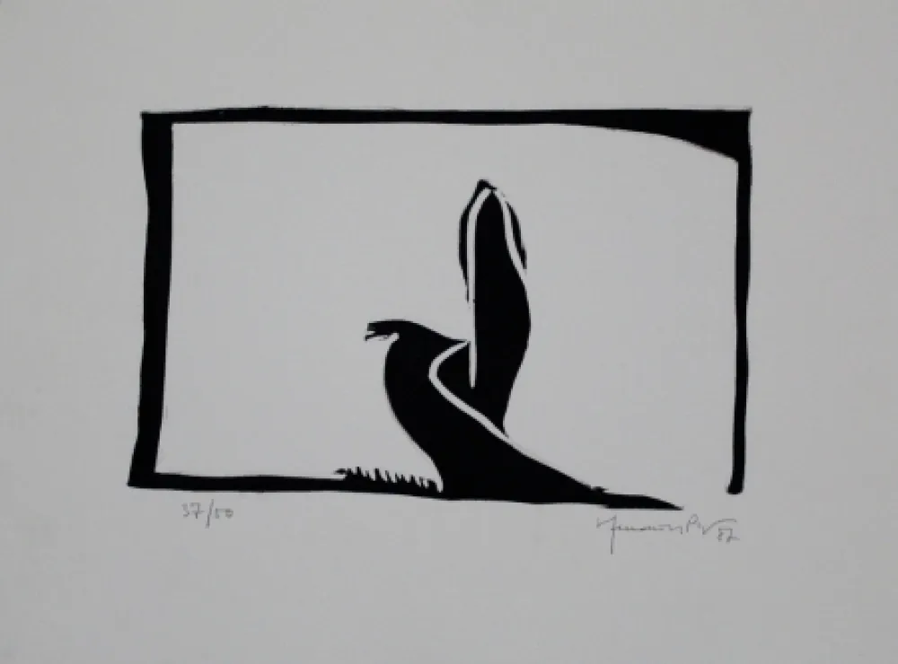 Линогравюра Hernandez Pijuan - Paisatge III / Landscape III